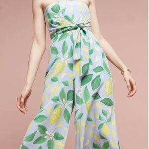 Anthropologie Maeve lemon jumpsuit